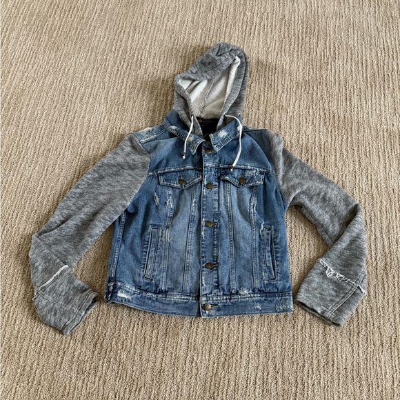 Free People Jean Jacket with hood - Picture 1 of 6